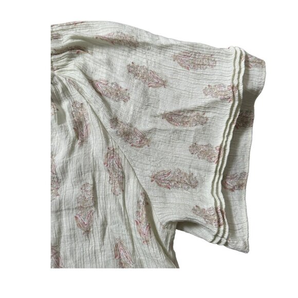 Wonderly Indian Block Print Blouse size Large - Picture 3 of 6